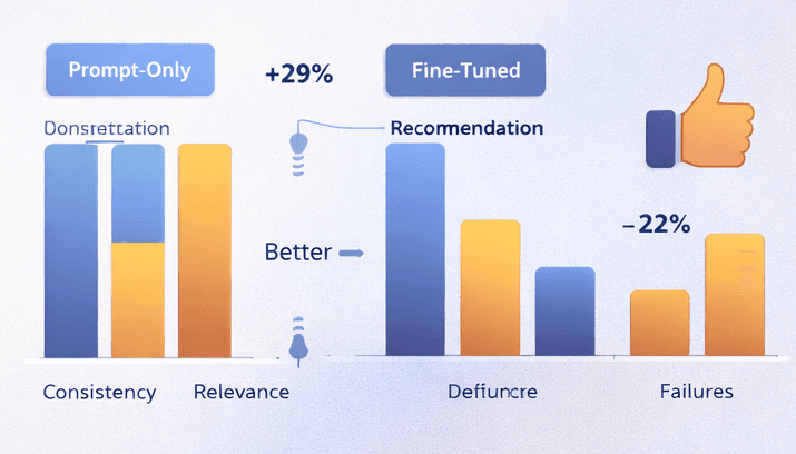 Beyond Prompt Engineering: How We Used Supervised Fine-Tuning for Smarter Recommendations